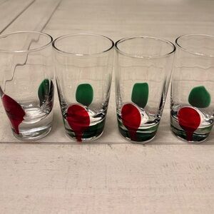 Pier 1 Red and Green Shot Glass Set